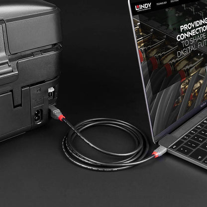 Lindy 36943 USB 2.0 Type C to B Cable 3m Black 480Mbps