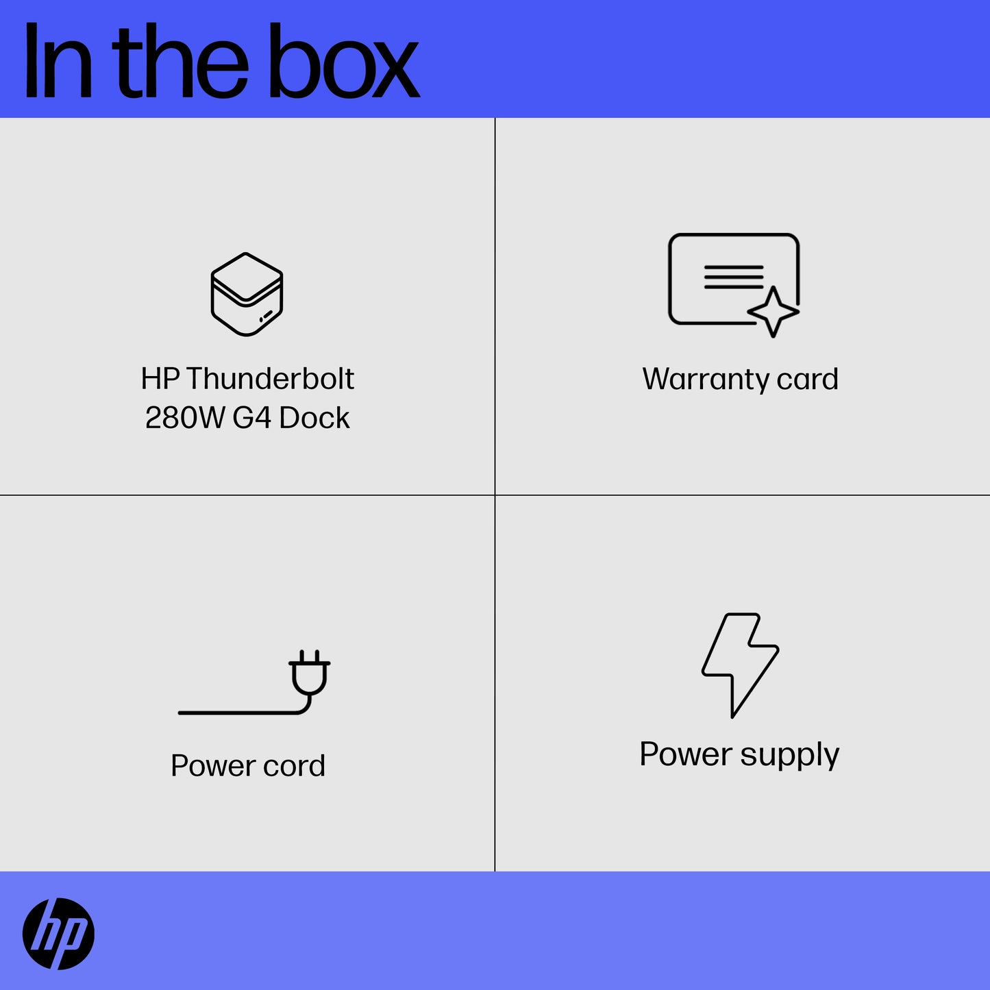 HP 4J0G4ET#ABB Thunderbolt Dock 280W G4 Wired Thunderbolt 4 Black