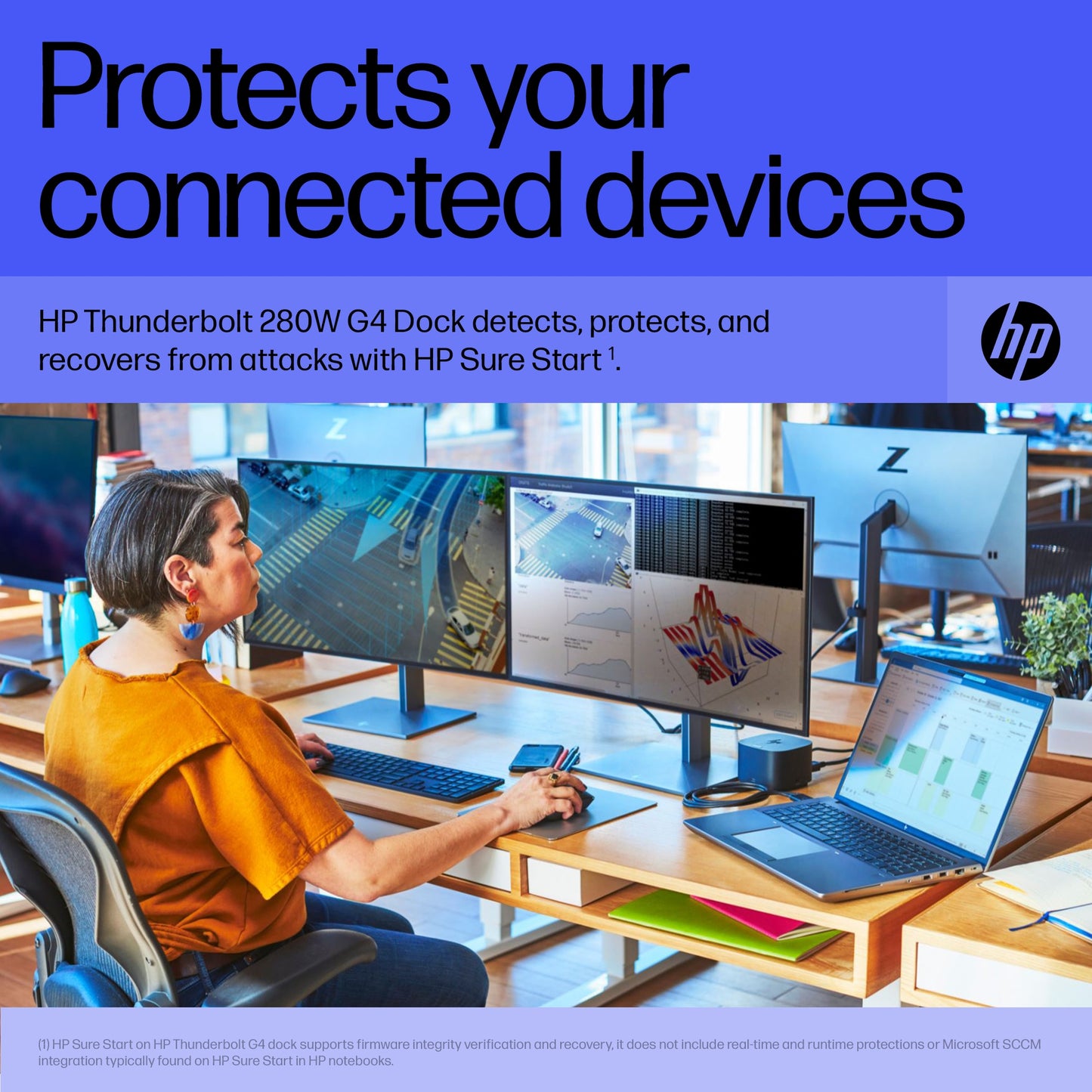 HP 4J0G4AA Thunderbolt Dock 280W G4 – Thunderbolt 4 Docking Station, 4K Display Support