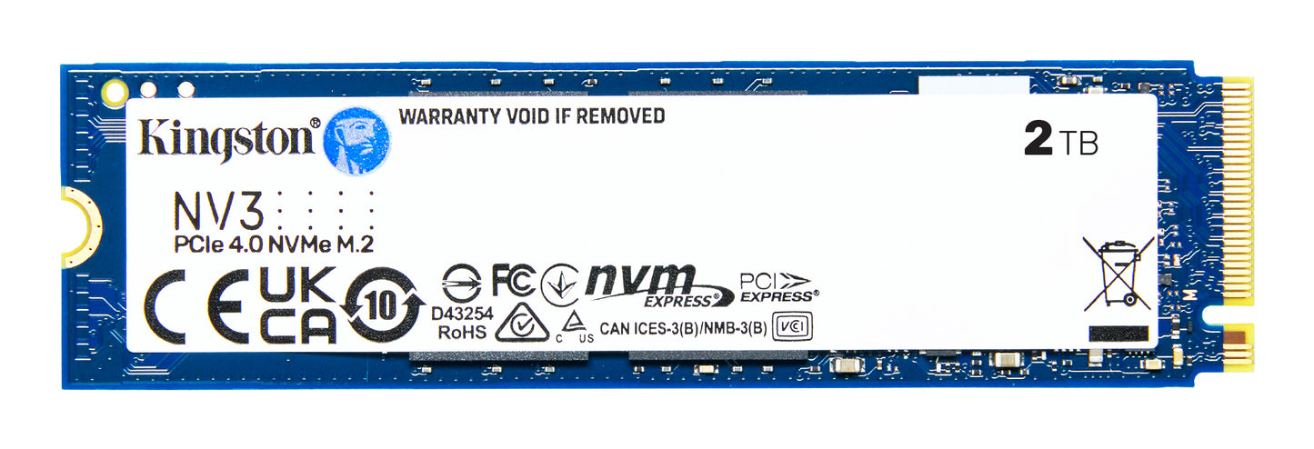 Kingston SNV3S/2000G NV3 M.2 2280 NVMe SSD – 2TB PCIe Gen4 6000MB/s