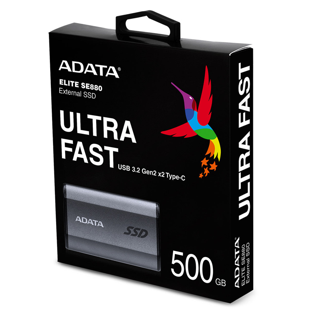 ADATA AELI-SE880-500GCGY 500GB External SSD – USB-C 3.2 Gen 2, Grey
