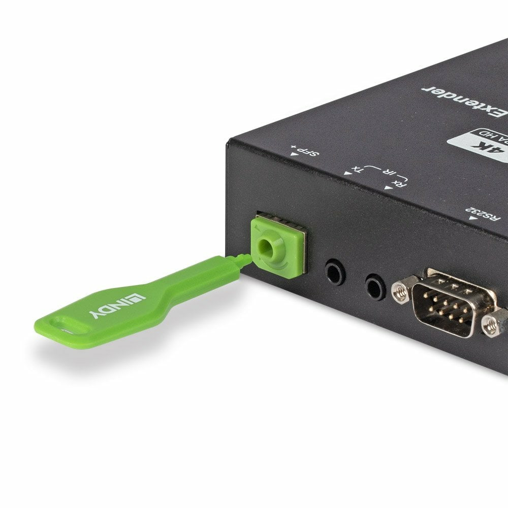 Lindy 47912 SFP Port Blockers – Green (10 Pack) with Key – CE RoHS Certified