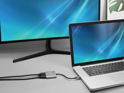 Sandberg 136-44 USB-C Dock – Dual HDMI, USB, Power Delivery, Aluminium