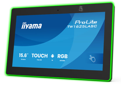 iiyama TW1625LASC-B3PNR 15.6" Touchscreen PC – Android, PoE, NFC/RFID, RGB LED