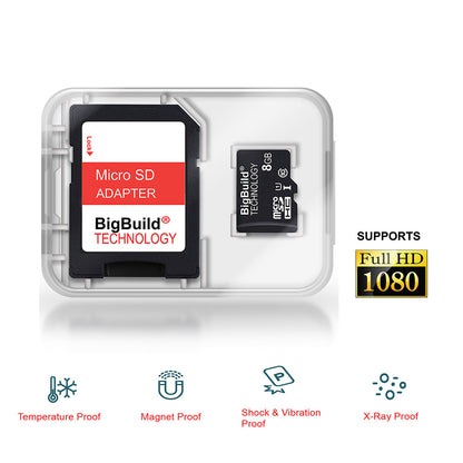 BigBuild Technology 8GB Ulta Fast 80MB/s Micro SDHC Memory Card, Perfect for Sat Navs
