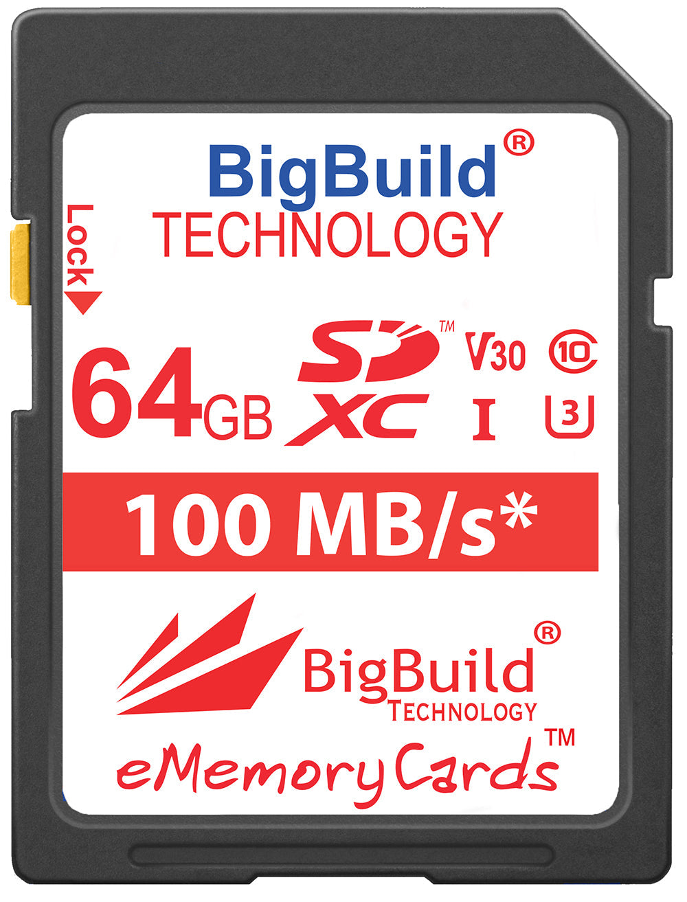 BigBuild Technology 64GB Ulta Fast 100MB/s U3 SDXC Memory Card