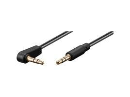 MicroConnect AUDLL1A 3.5mm Audio Cable – 1m Ultra-Slim Male to Male Black Cable