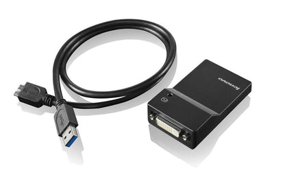 Lenovo 0B47072 USB Graphics Adapter – USB 3.0 DVI/VGA 2048x1152 Black