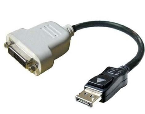 Dell 023NVR DisplayPort to DVI-D Cable – 0.23m Black/White Male-Male