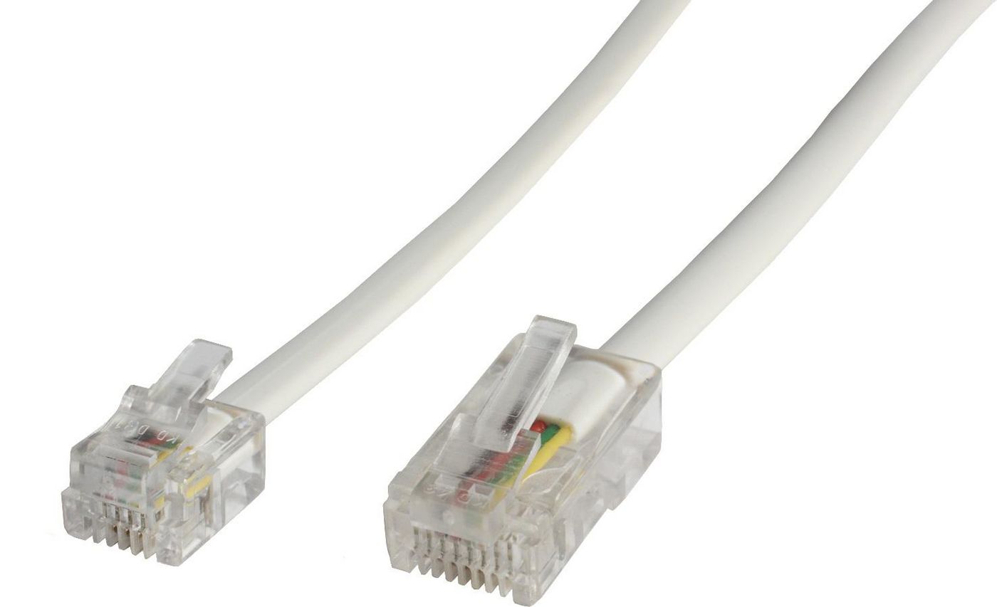 MicroConnect MPK456 Telephone Cable 6m White RJ45 to RJ11