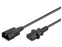 MicroConnect AK 5029 Power Cable 0.6m Black C13 to C14 Coupler 10A 250V