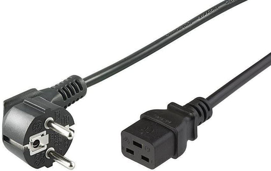 MicroConnect PE0771902 Power Cable 1.8m Black CEE7/7 to C19 Coupler