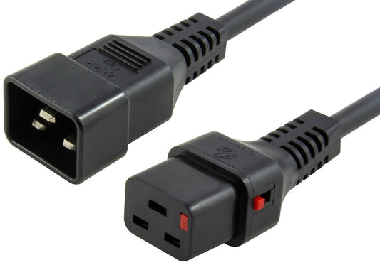 MicroConnect MC-C19C20LOCK-1.5M Powercord C19 IEC Lock to C20 Plug 1.5m Black