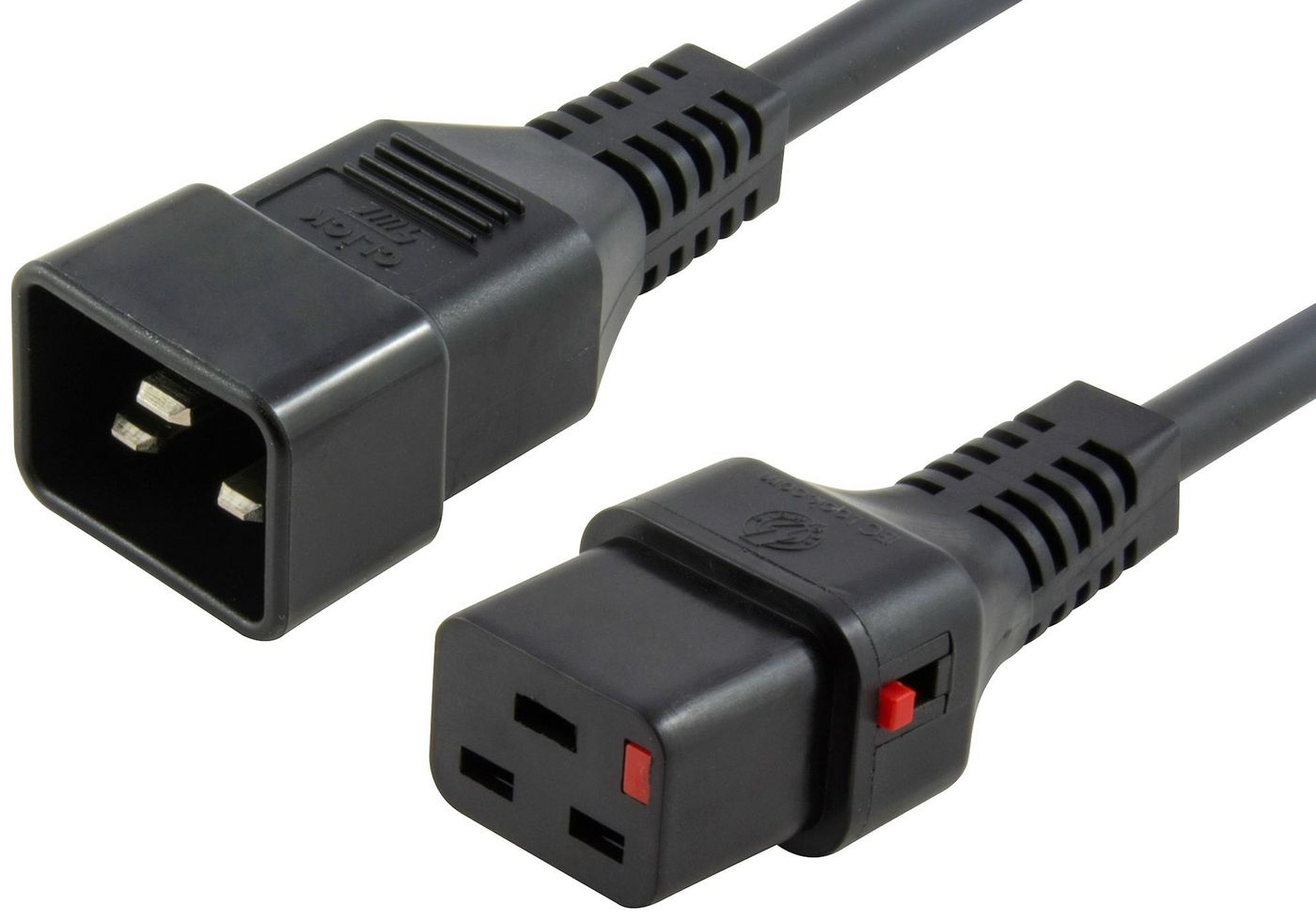 MicroConnect PC1285 Power Cable Black 2m C20 to C19 Coupler 16A 250V