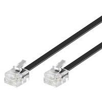 MicroConnect MPK187 Telephone Cable 3m Black RJ11 Male to Male