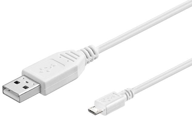 MicroConnect USBABMICRO5W USB 2.0 Cable 5m USB A to Micro-USB B White