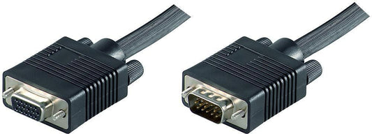 MicroConnect MONGH2B Full HD SVGA Monitor Extension Cable 2m – VGA Male to Female, Black