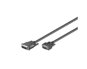 MicroConnect 50990 DVI-I to VGA Cable 2m – Male to Male, Black, RoHS, 25-Year Warranty
