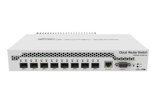 MikroTik CRS309-1G-8S+IN Network Switch – 8 SFP+ Ports, 1G Ethernet