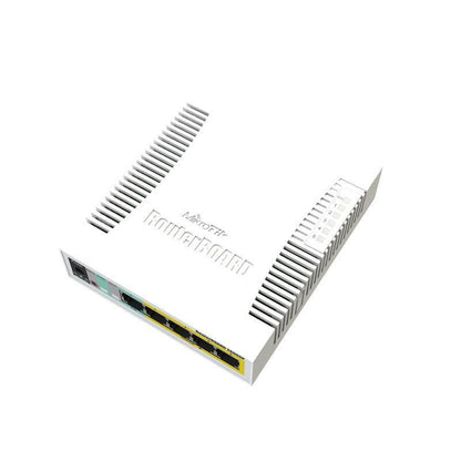 MikroTik CSS106-1G-4P-1S Network Switch – 5-Port Gigabit, PoE, White