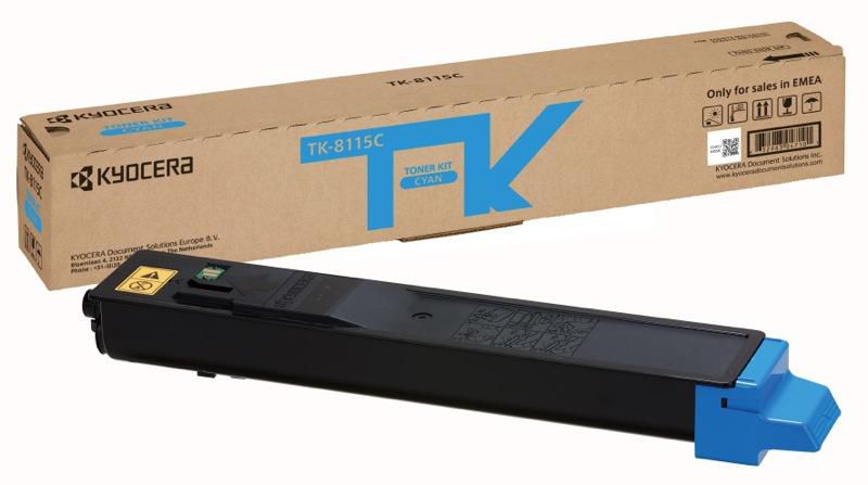 Kyocera TK-8115C Toner Cartridge – Cyan Original Laser 6000 Pages