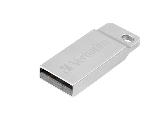 Verbatim 98750 Metal Executive USB Drive 64GB Silver – USB 2.0 Capless
