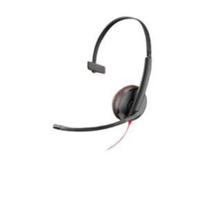 Poly 209746-22 USB-A Monaural Headset – Black Wired Head-band