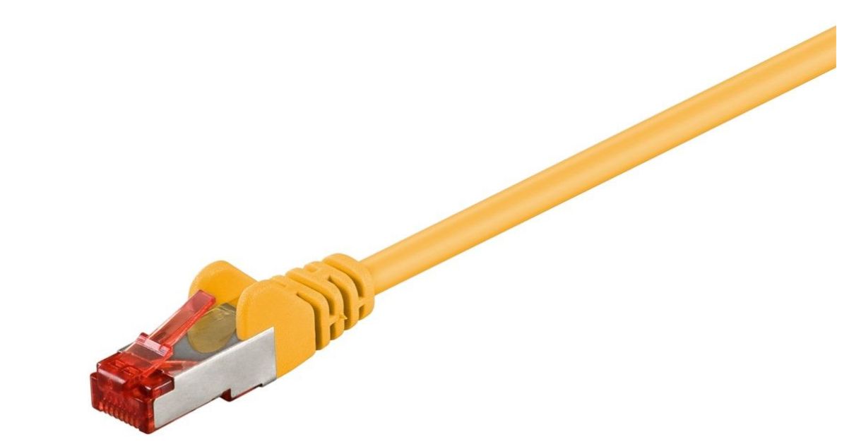 Microconnect Cat6 S/FTP Network Cable 50m – Yellow LSZH High-Speed Ethernet