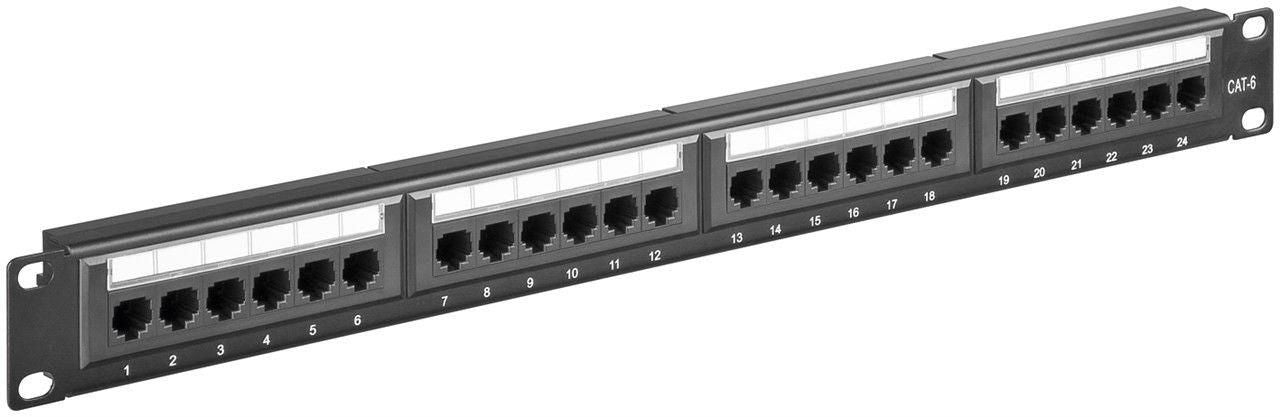MicroConnect PP-013 24-Port Cat6 Patch Panel 1U Rack Mount RJ-45