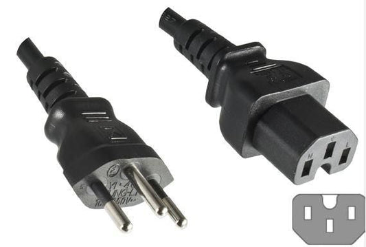 MicroConnect PE160518 Power Cable Black 1.8m C15 Coupler H05VV-F3G