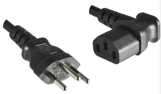 MicroConnect PE160418A Power Cable Black 1.8m C13 Coupler Angled