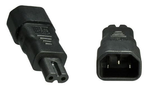 Microconnect C14 to C7 Power Adapter Gender Changer – Black