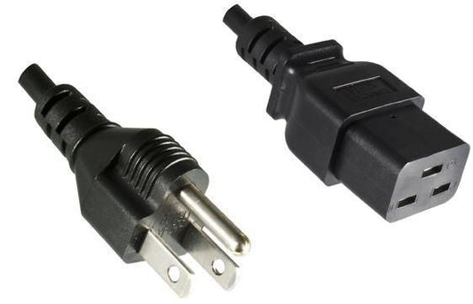 MicroConnect PE110518 Power Cable 1.8m Black C19 Coupler SJT