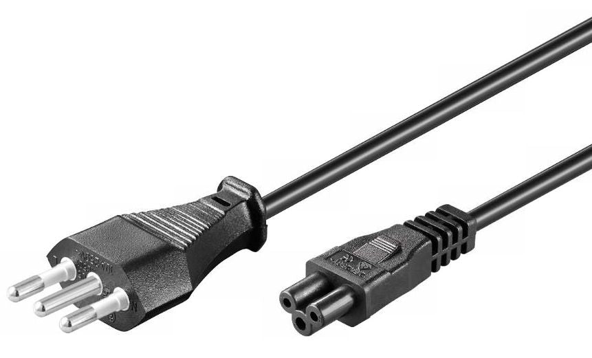 MicroConnect PE100830 Power Cable Black 3m 10A 250V C5 Coupler
