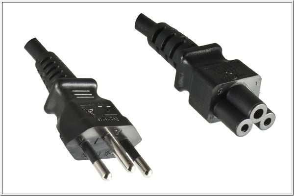 MicroConnect PE010818BRAZIL Power Cable Black 1.8m C5 Coupler 10A 250V