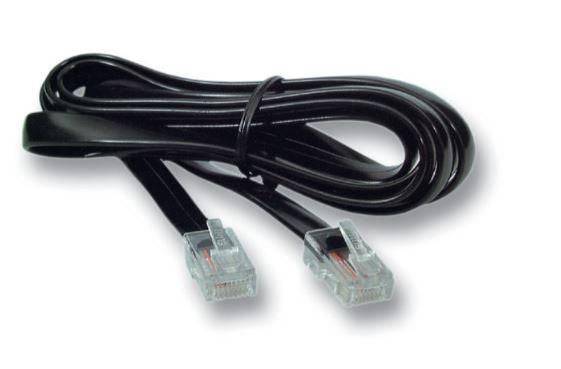 MicroConnect MPK430S Telephone Cable 3m Black RJ12 to RJ45 Male