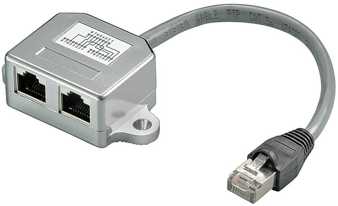 Microconnect MPK420 Cat5e Network Cable Splitter – 0.2m F/UTP Grey Y-Adapter