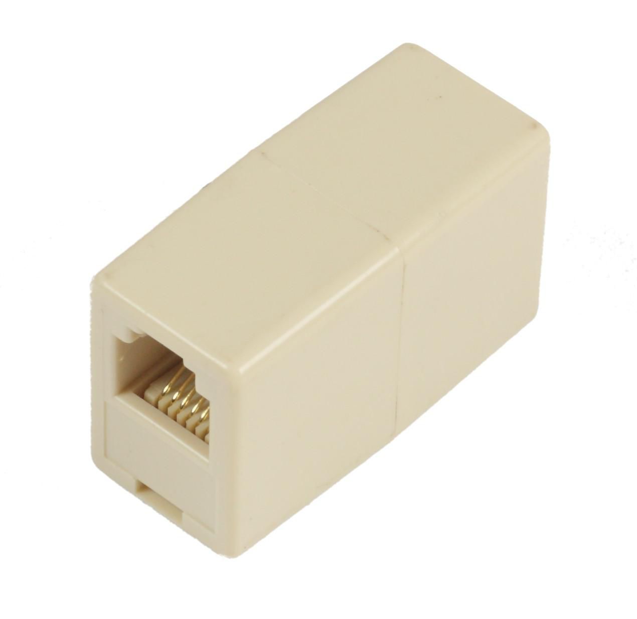 MicroConnect MPK200 RJ11 Female to Female Cable Gender Changer Adapter – White