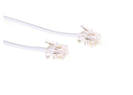 MicroConnect MPK181W Telephone Cable 1m White RJ11 6P/4C Male-Male