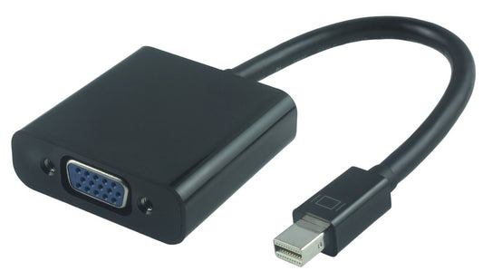 MicroConnect MDPVGA2B Mini DisplayPort to VGA Active Adapter – Black, Full HD, 0.15m