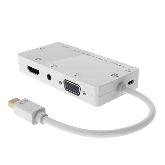 MicroConnect MDPDVIHDMIVGAAA Mini DisplayPort to DVI/HDMI/VGA/Audio Adapter – 1920x1080, White