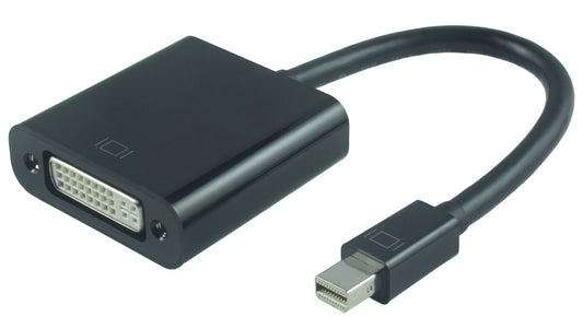 MicroConnect MDPDVI3B Mini DisplayPort to DVI-I Adapter – 0.15m Black RoHS Certified