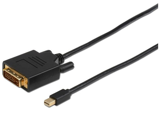 MicroConnect MDPDVI1B Mini DisplayPort 1.2 to DVI-D Dual-Link Cable – 1m, Full HD, Black