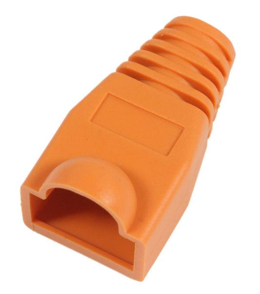 MicroConnect KON503O RJ45 Strain Relief Boot – Orange (Pack of 50) Durable Cable Protection