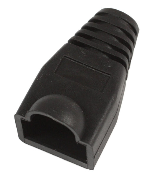 MicroConnect KON503B RJ45 Strain Relief Boot – Black, 50 Pack | Durable Network Cable Protection