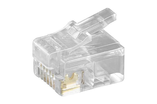MicroConnect KON502-10R RJ45 Plug 10-Pack Transparent 6P6C