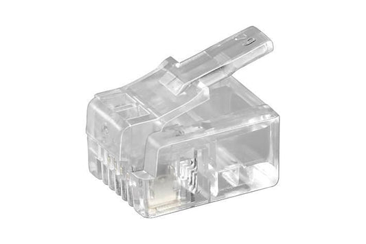 MicroConnect KON501-10R RJ45 Plug – 10 x RJ-11 6P4C Transparent Connectors