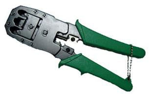 MicroConnect KON020 Crimping Tool – Green Handle, RJ-11, Modular Plug, Strips Cuts Crimps