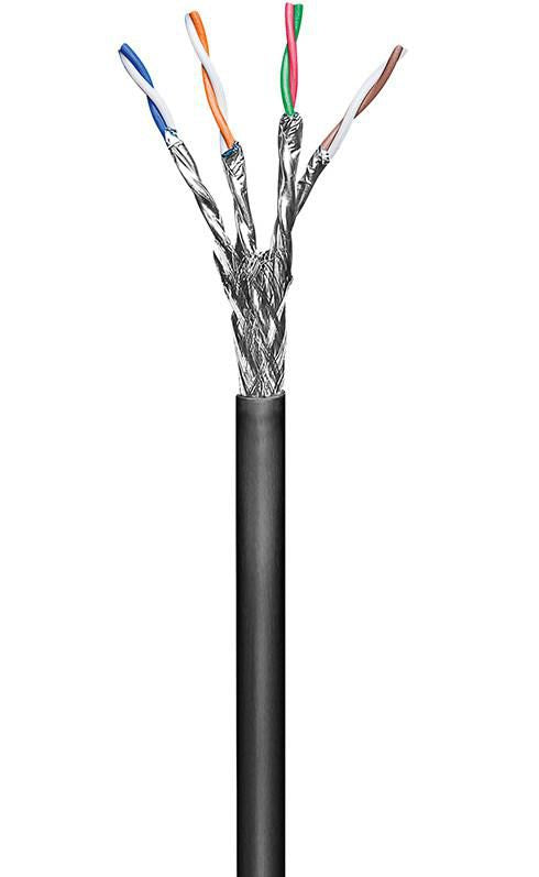 Microconnect Cat6 S/FTP Outdoor Networking Cable – 100m Black, 10Gbps, RoHS