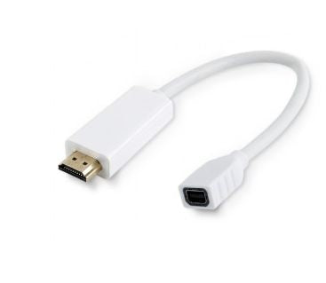MicroConnect HDMMDP Mini DisplayPort to HDMI Active Adapter – Full HD 1920x1200, White, 0.1m